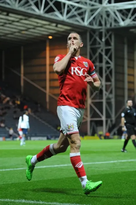 Framed Print : Aaron Wilbraham's Equalizer: Bristol City vs. Preston North End, Sky Bet Championship 2015
