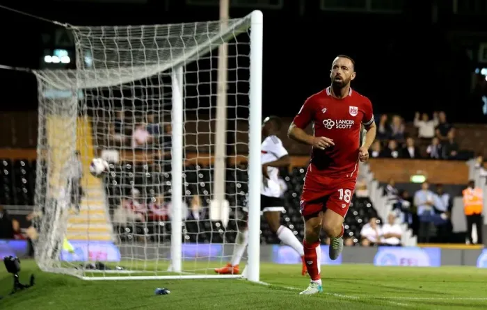 Framed Print : Aaron Wilbraham's Equalizer: Bristol City vs. Fulham in EFL Cup Framed Print : Aaron Wilbraham's Equalizer: Bristol City vs. Fulham in EFL Cup