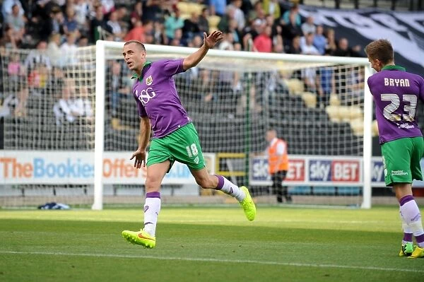 Aaron Wilbraham's Goal Celebration: Notts County vs. Bristol City, Sky Bet League One (August 31, 2014)