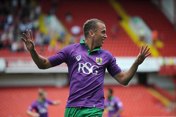 Aaron Wilbraham's Thrilling Goal: An Epic Beginning for Bristol City in Sky Bet League One vs. Sheffield United (09.08.2014)