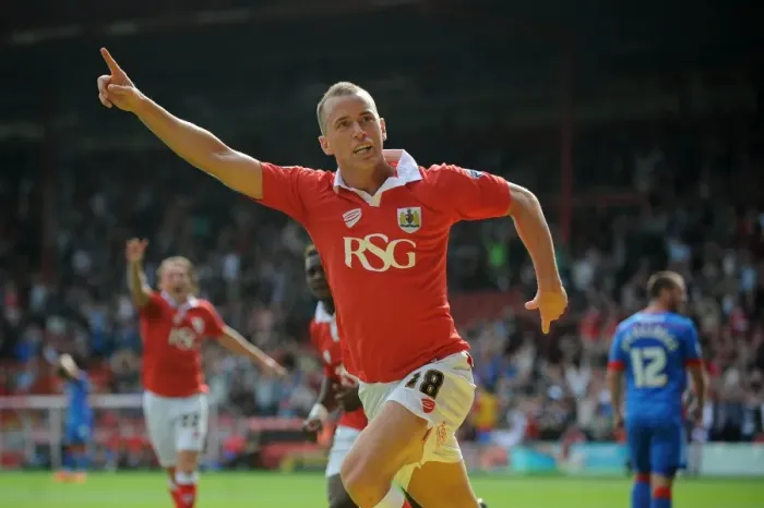 Framed Print : Aaron Wilbraham's Thrilling Goal Celebration: A Moment to Remember at Ashton Gate (Sept 13, 2014) Framed Print : Aaron Wilbraham's Thrilling Goal Celebration: A Moment to Remember at Ashton Gate (Sept 13, 2014)