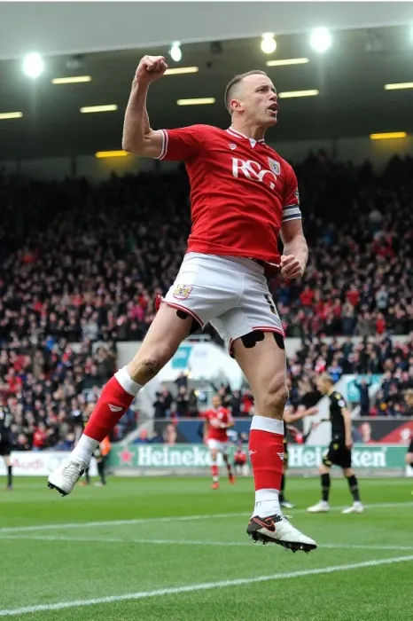 Framed Print : Aaron Wilbraham's Thrilling Goal Celebration vs. Bolton Wanderers (Bristol City, 2016)
