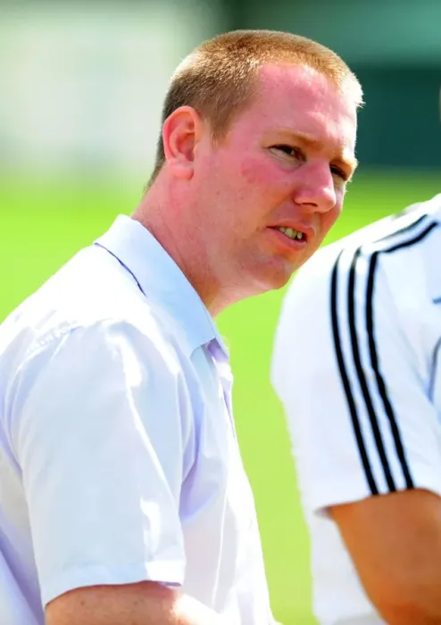 Framed Print : Adam Baker's Intense Focus during Bristol City FC Pre-Season Training
