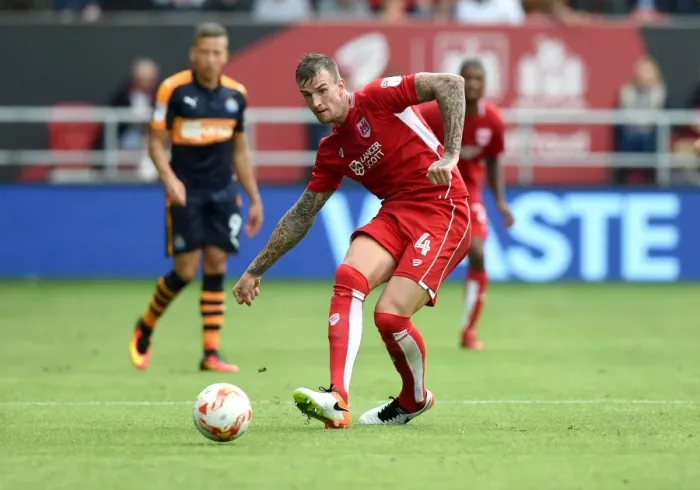 Framed Print : Aden Flint in Action: Bristol City vs. Newcastle United, Sky Bet Championship, 2016 Framed Print : Aden Flint in Action: Bristol City vs. Newcastle United, Sky Bet Championship, 2016
