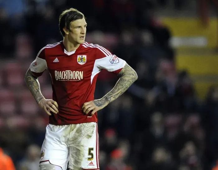 Framed Print : Aden Flint in Action: Bristol City vs MK Dons, Sky Bet League One, Ashton Gate, January 2014 Framed Print : Aden Flint in Action: Bristol City vs MK Dons, Sky Bet League One, Ashton Gate, January 2014