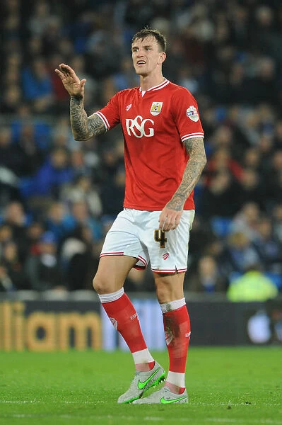 Aden Flint of Bristol City in Action against Cardiff City, 2015