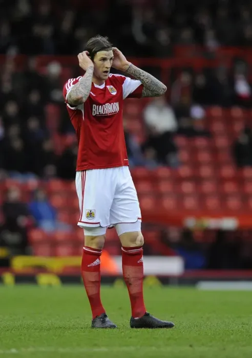 Framed Print : Aden Flint of Bristol City in Action Against MK Dons, Sky Bet League One, Ashton Gate, January 2014