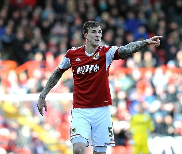 Aden Flint of Bristol City in Action Against Tranmere Rovers, Sky Bet League One, 2014