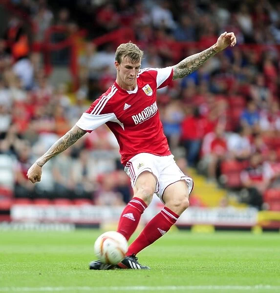 Aden Flint of Bristol City Faces Off Against Bradford City in Sky Bet League One Clash, August 2013