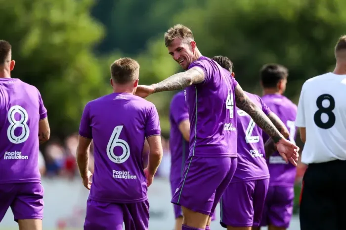 Framed Print : Aden Flint of Bristol City in Pre-season Friendly Against Bristol Manor Farm, 2017