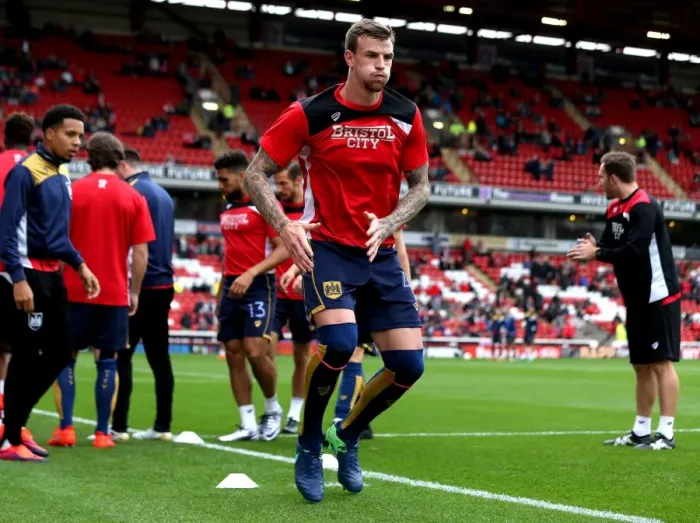 Framed Print : Aden Flint of Bristol City Prepares for Barnsley Clash at Oakwell Stadium, 2016