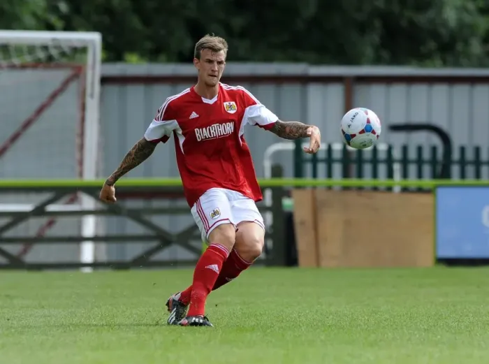 Framed Print : Aden Flint of Bristol City in Preseason Action Against Forest Green Rovers, 2013 Framed Print : Aden Flint of Bristol City in Preseason Action Against Forest Green Rovers, 2013