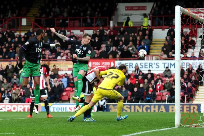 Framed Print : Aden Flint Charges Towards Brentford Goal: Sky Bet Championship Clash Between Brentford and Bristol City Framed Print : Aden Flint Charges Towards Brentford Goal: Sky Bet Championship Clash Between Brentford and Bristol City