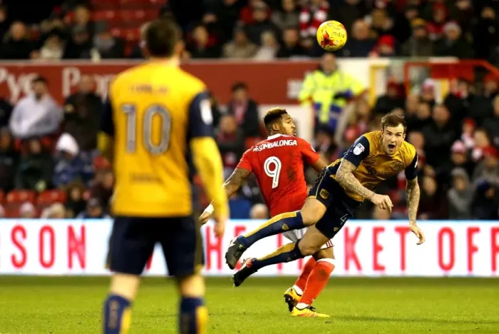 Framed Print : Aden Flint Heads Away: Nottingham Forest vs. Bristol City, Sky Bet Championship (21 January 2017)