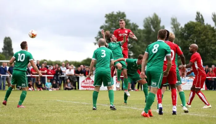 Framed Print : Aden Flint Heads the Win: Hengrove Athletic vs. Bristol City Pre-season Friendly Framed Print : Aden Flint Heads the Win: Hengrove Athletic vs. Bristol City Pre-season Friendly
