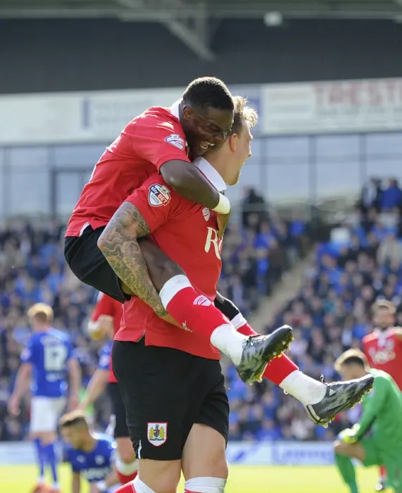 Framed Print : Aden Flint and Kieran Agard Celebrate for Bristol City in Chesterfield Win Framed Print : Aden Flint and Kieran Agard Celebrate for Bristol City in Chesterfield Win