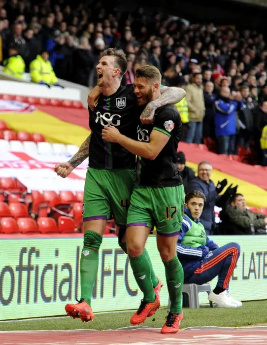 Framed Print : Aden Flint and Nathan Baker's Celebration: Nottingham Forest vs. Bristol City, 2016 Framed Print : Aden Flint and Nathan Baker's Celebration: Nottingham Forest vs. Bristol City, 2016