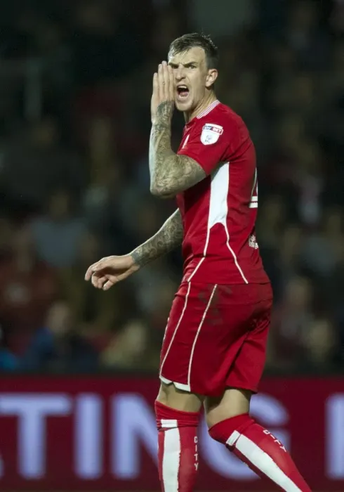 Framed Print : Aden Flint Rallies Team Mates: Bristol City vs Leeds United, Sky Bet Championship, Ashton Gate Stadium Framed Print : Aden Flint Rallies Team Mates: Bristol City vs Leeds United, Sky Bet Championship, Ashton Gate Stadium