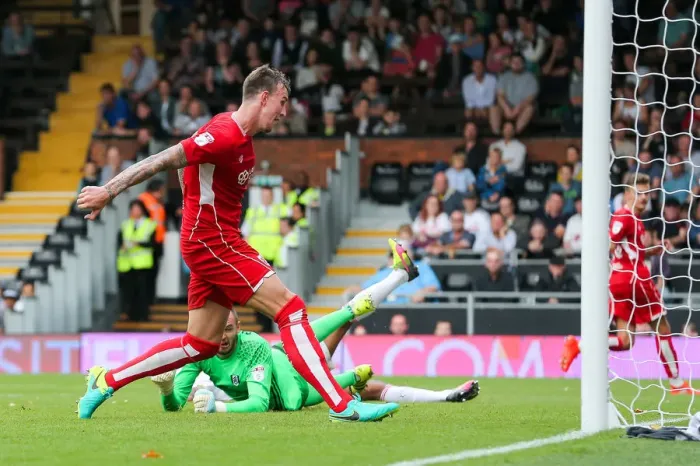 Framed Print : Aden Flint Scores Brace: Bristol City Crush Fulham 4-0 (Sky Bet EFL Championship)