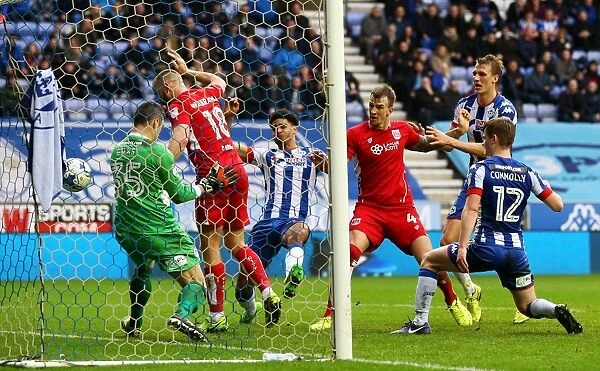 Aden Flint Scores First Goal for Bristol City against Wigan Athletic, Sky Bet Championship (March 11, 2017)