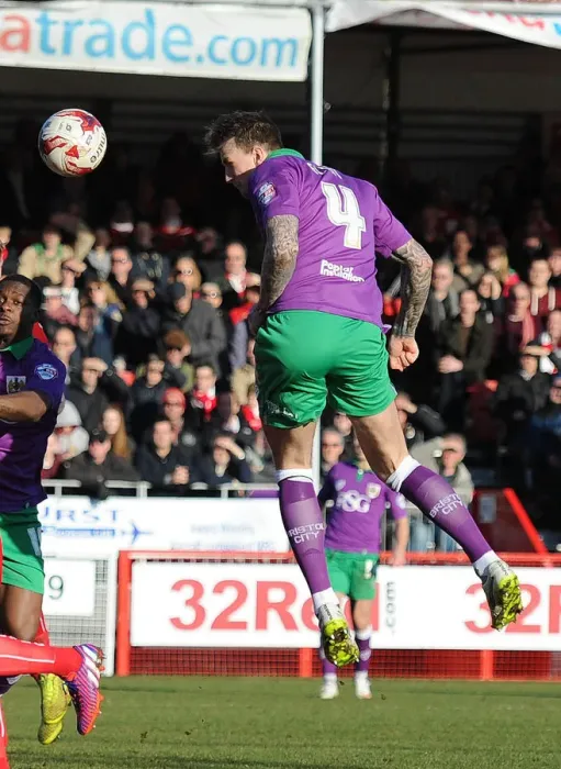 Framed Print : Aden Flint Scores Opening Goal: Bristol City vs Crawley Town, March 7, 2015 Framed Print : Aden Flint Scores Opening Goal: Bristol City vs Crawley Town, March 7, 2015