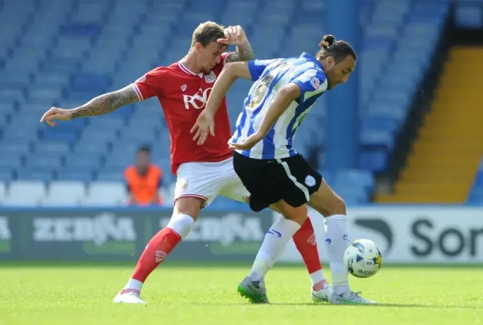 Framed Print : Aden Flint vs Atdhe Nuhiu: Intense Clash at Hillsborough Stadium - Sheffield Wednesday vs Bristol City, Sky Bet Championship Framed Print : Aden Flint vs Atdhe Nuhiu: Intense Clash at Hillsborough Stadium - Sheffield Wednesday vs Bristol City, Sky Bet Championship