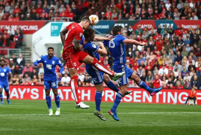 Framed Print : Aden Flint vs Craig Gardner: Intense Battle at Ashton Gate - Bristol City vs Birmingham City, Sky Bet Championship
