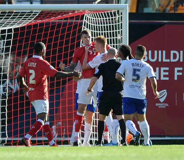 Aden Flint vs. Sam Clucas: Intense Rivalry on the Pitch - Bristol City vs. Chesterfield, Sky Bet League One