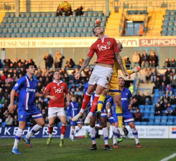 Framed Print : Aden Flint vs Stuart Nelson: Intense Header Battle at Priestfield Stadium - Bristol City vs Gillingham, Sky Bet League One Framed Print : Aden Flint vs Stuart Nelson: Intense Header Battle at Priestfield Stadium - Bristol City vs Gillingham, Sky Bet League One
