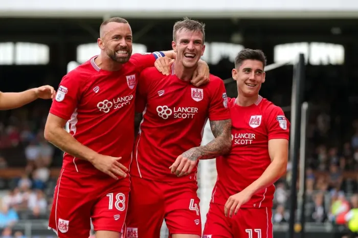 Framed Print : Aden Flint's Brace: Bristol City Crushes Fulham 4-0