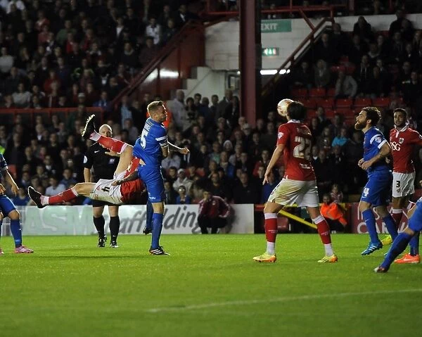 Aden Flint's Close-Call Overhead Kick: Bristol City vs Leyton Orient, 2014