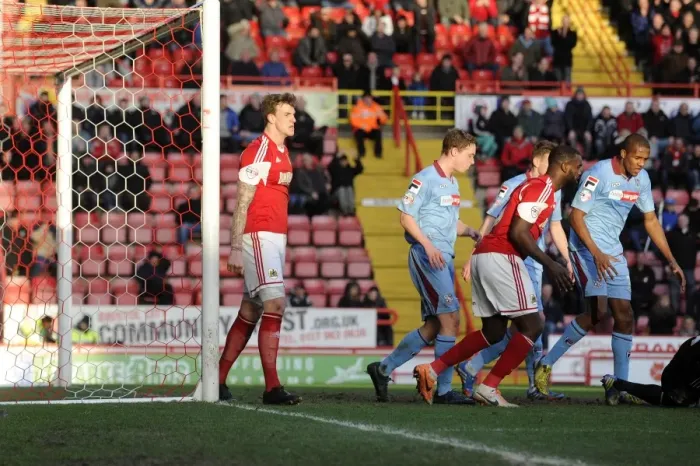 Framed Print : Aden Flint's Disappointment: Bristol City vs Tranmere Rovers, 2014 Framed Print : Aden Flint's Disappointment: Bristol City vs Tranmere Rovers, 2014