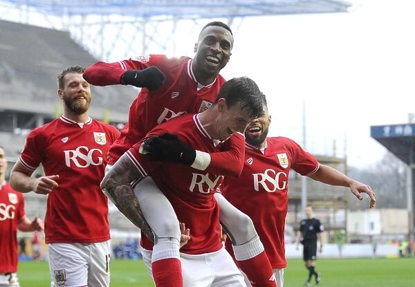 Aden Flint's Double Delight: Celebrating His First Goal Against Ipswich Town with Team Mates