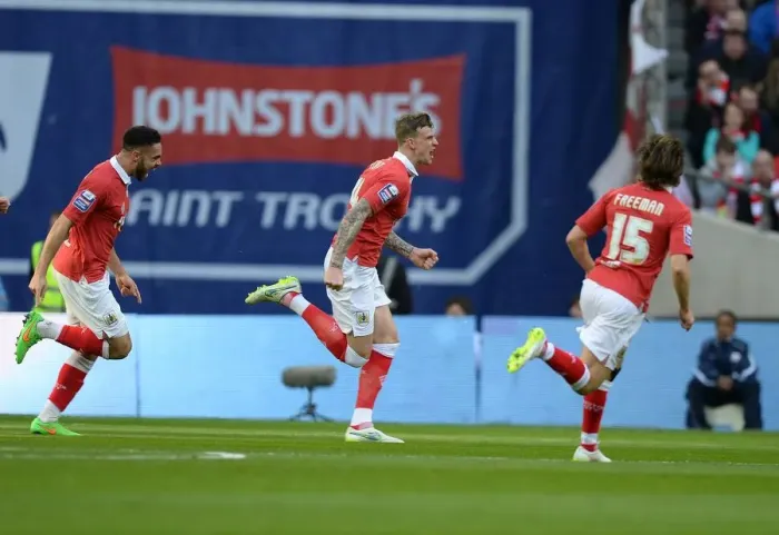 Framed Print : Aden Flint's Emotional Victory: Bristol City's Johnstone's Paint Trophy Triumph at Wembley Stadium