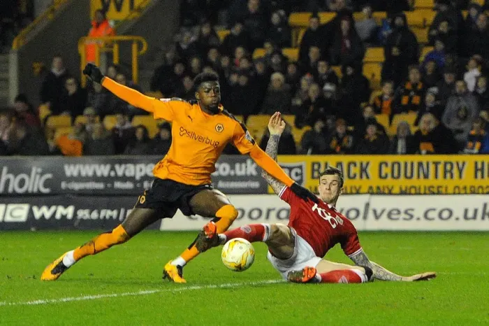 Framed Print : Aden Flint's Equalizer: Wolves vs. Bristol City, Sky Bet Championship (08 / 03 / 2016)
