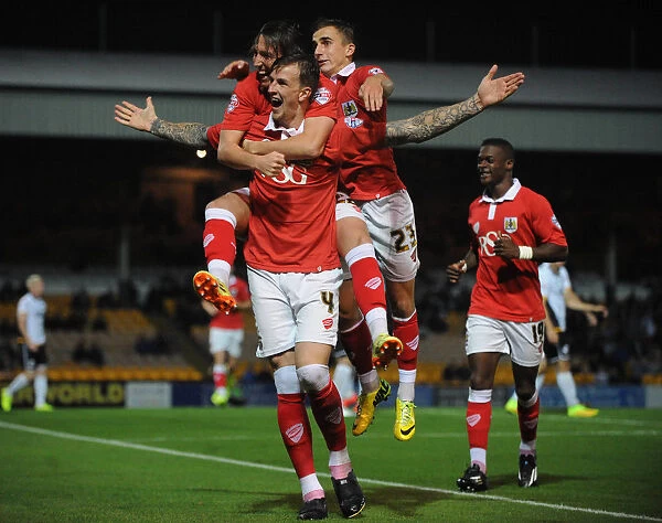 Aden Flint's Exuberant Goal Celebration: Port Vale vs. Bristol City (September 16, 2014)