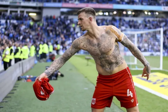 Framed Print : Aden Flint's Generous Gesture: Giving Away His Shirt to a Lucky Fan at Brighton & Hove Albion vs. Bristol City (April 29, 2017) Framed Print : Aden Flint's Generous Gesture: Giving Away His Shirt to a Lucky Fan at Brighton & Hove Albion vs. Bristol City (April 29, 2017)