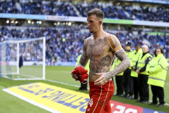 Framed Print : Aden Flint's Generous Gesture: Handing Over His Shirt to a Thrilled Fan at Brighton & Hove Albion vs. Bristol City (April 29, 2017) Framed Print : Aden Flint's Generous Gesture: Handing Over His Shirt to a Thrilled Fan at Brighton & Hove Albion vs. Bristol City (April 29, 2017)