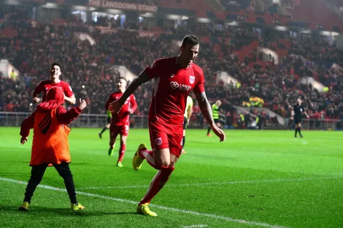 Framed Print : Aden Flint's Goal Celebration: Bristol City vs. Huddersfield Town, Sky Bet Championship (17 March 2017) Framed Print : Aden Flint's Goal Celebration: Bristol City vs. Huddersfield Town, Sky Bet Championship (17 March 2017)