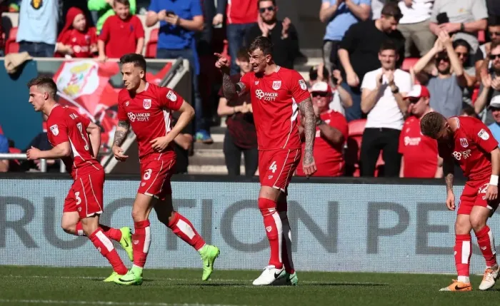 Framed Print : Aden Flint's Goal Celebration: Bristol City vs Barnsley, Sky Bet Championship (April 2017) Framed Print : Aden Flint's Goal Celebration: Bristol City vs Barnsley, Sky Bet Championship (April 2017)