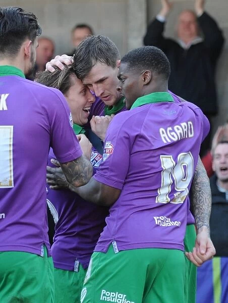 Aden Flint's Goal Celebration: Bristol City's Victory at Crawley Town, March 7, 2015