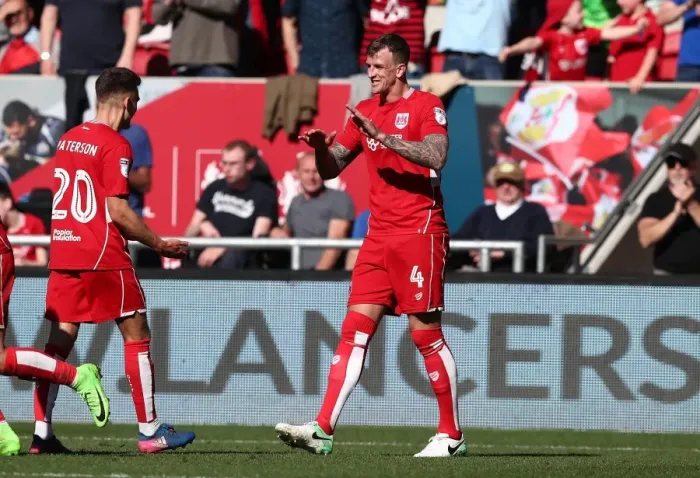 Framed Print : Aden Flint's Goal Celebration: Bristol City's Victory over Barnsley (Sky Bet Championship, 2017) Framed Print : Aden Flint's Goal Celebration: Bristol City's Victory over Barnsley (Sky Bet Championship, 2017)