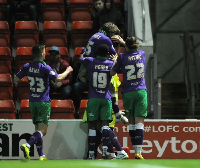 Framed Print : Aden Flint's Goal Celebration: Leyton Orient vs. Bristol City, Sky Bet League One (03 / 03 / 2015) Framed Print : Aden Flint's Goal Celebration: Leyton Orient vs. Bristol City, Sky Bet League One (03 / 03 / 2015)