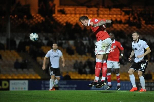 Aden Flint's Goal Celebration: Port Vale vs. Bristol City, Sky Bet League One, 2014
