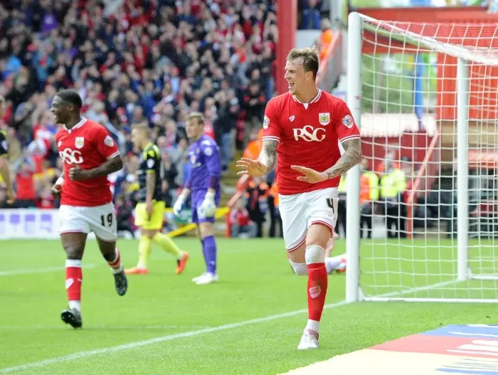 Framed Print : Aden Flint's Hat-Trick: Thrilling Sky Bet League One Win for Bristol City over Walsall (May 3, 2015) Framed Print : Aden Flint's Hat-Trick: Thrilling Sky Bet League One Win for Bristol City over Walsall (May 3, 2015)