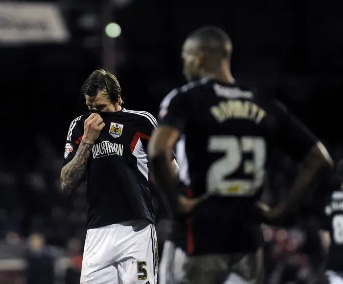 Framed Print : Aden Flint's Heartbreak: Own Goal at Griffin Park (Bristol City vs Brentford, 2014) Framed Print : Aden Flint's Heartbreak: Own Goal at Griffin Park (Bristol City vs Brentford, 2014)
