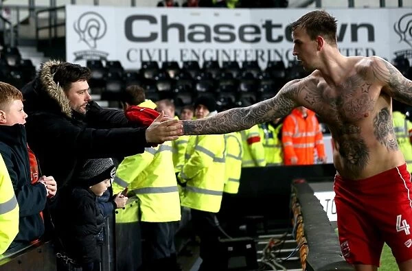 Aden Flint's Heartfelt Gesture: Giving His Shirt to a Fan at Derby County v Bristol City (11 / 02 / 2017)