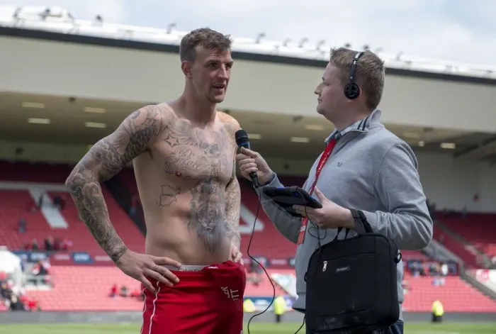 Framed Print : Aden Flint's Post-Match Interview: Bristol City vs. Birmingham City, 07-05-2017
