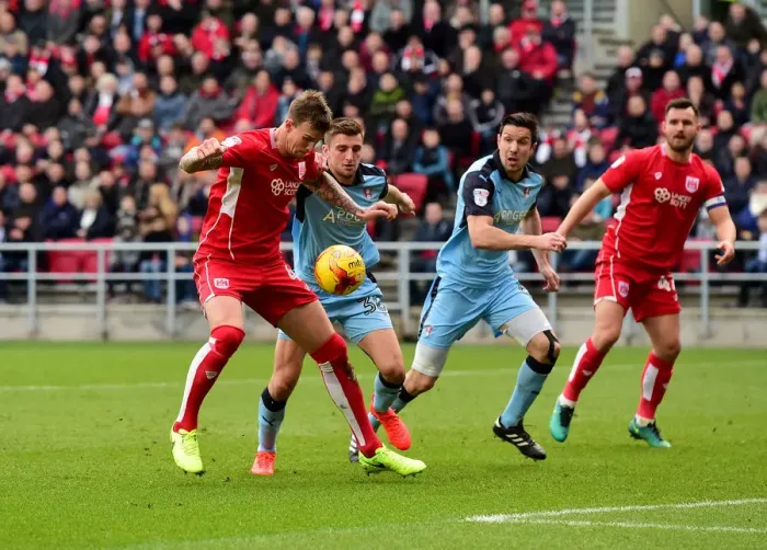 Framed Print : Aden Flint's Thwarted Goal Attempt: Bristol City vs Rotherham United, 2017 Framed Print : Aden Flint's Thwarted Goal Attempt: Bristol City vs Rotherham United, 2017