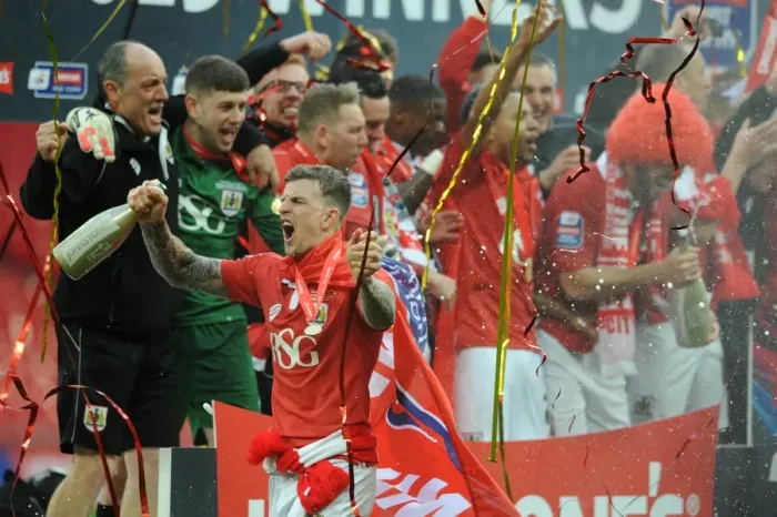 Framed Print : Aden Flint's Triumph: Bristol City Lifts Johnstone Paint Trophy at Wembley, 2015 Framed Print : Aden Flint's Triumph: Bristol City Lifts Johnstone Paint Trophy at Wembley, 2015